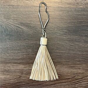 Kate Spade Ivory/White Attachable Leather Purse Tassel - JUST the tassel